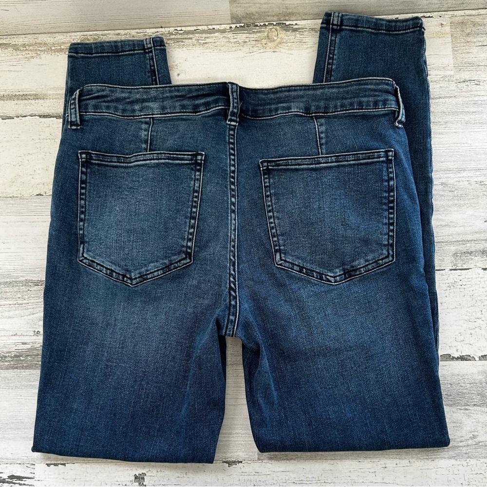 WE THE FREE Blue Denim Ankle Zip Skinny Jeans 30 - Picture 10 of 11